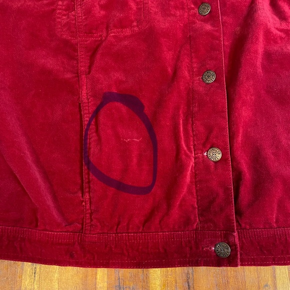 Bill Blass Women's Plus size 2X Red Rust Soft Velveteen Jacket - Picture 9 of 9